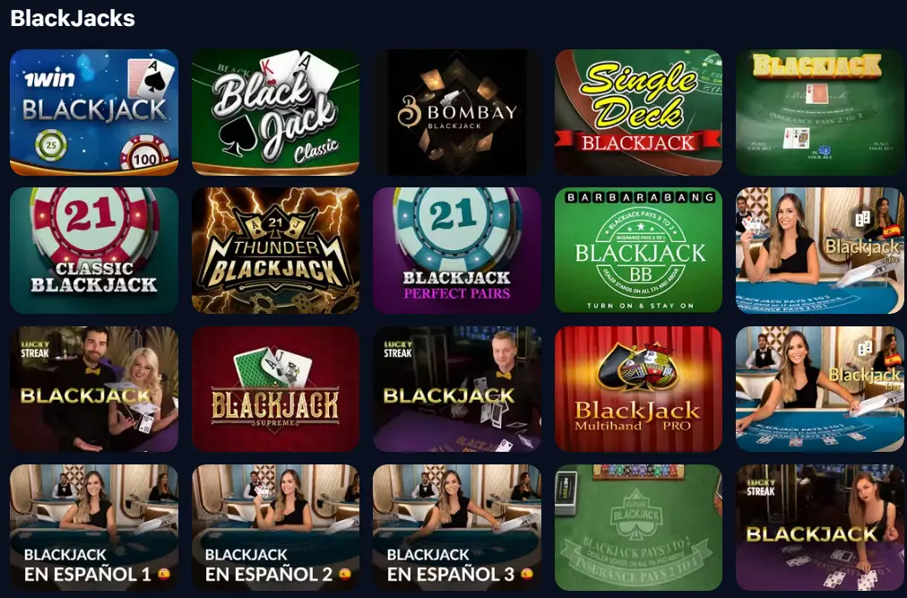 1win casino blackjack